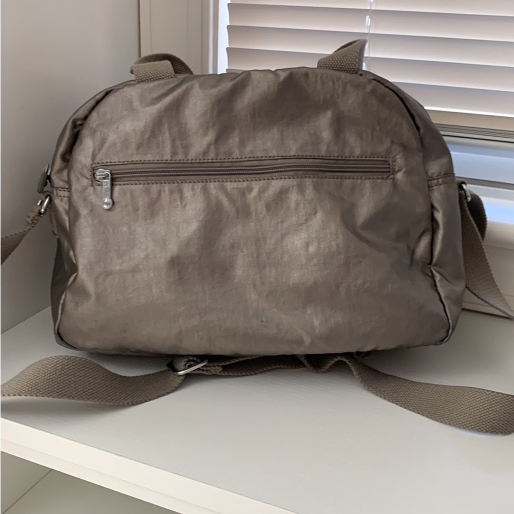 Kipling Tan Satchel Bag with Adjustable Strap